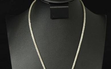 Sterling silver necklace, marked "925"