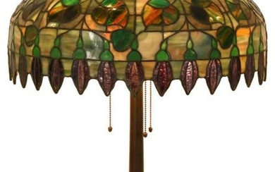 Suess "Ornamental" Leaded Glass Table Lamp