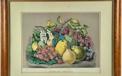 "Summer Fruits" Lithograph by Currier & Ives