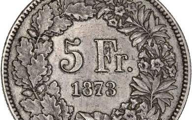Switzerland. 5 Francs 1873 B Bern