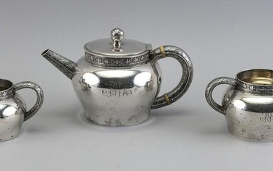 TIFFANY & CO. STERLING SILVER TEA SET Early 20th Century Approx. 18.8 troy oz.