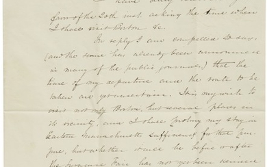 Taylor, Zachary, Letter signed as President, to Benjamin Seaver, Washington, 23 July 1849