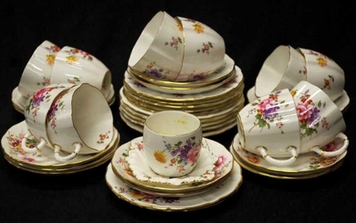 Ten Royal Crown Derby "Posies" trios together with 2...