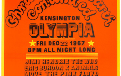 The Jimi Hendrix Experience: A 'Christmas On Earth Continued' concert poster, Olympia, London