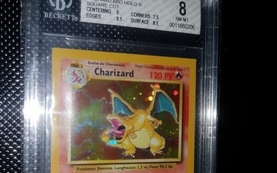 The Pokémon Company - Pokémon - Trading card BGS 8 SQUARE CUT Charizard holo - set base - italiano1999 error 4/102 pokemon