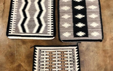 Three Vintage Eye Dazzler Navajo Textiles