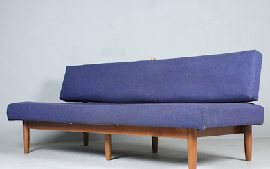 Three-seater/daybed, teak, 1960s.