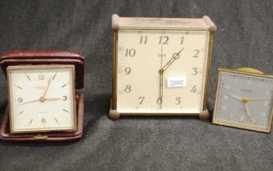 Three vintage alarm clocks