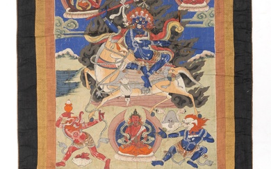 Tibet, a thangka depicting Palden Lhasa, 19th century