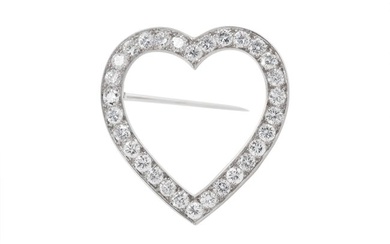 Tiffany & Co. 3.00 Carat Diamond Heart Pin