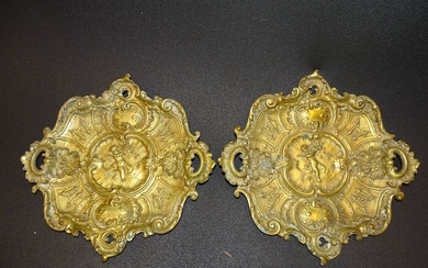 Tondo (2) - Bronze (gilt) - 19th century