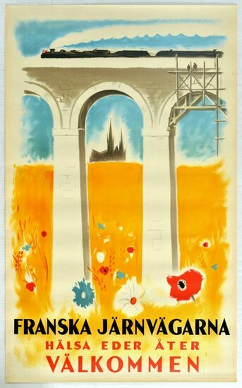 Travel Poster French Railway Welcome Back