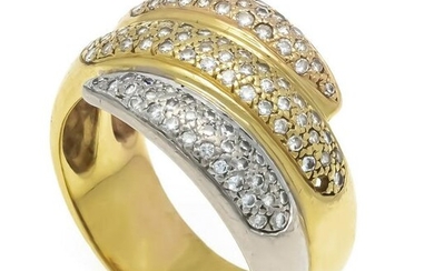 Tricolor diamond ring GG/RG/WG