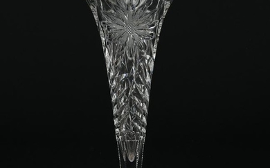 Trumpet Vase, American Brilliant Cut Glass