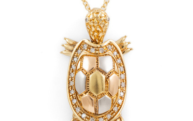 Turtle Diamond Pendant