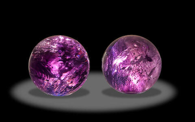 Two Amethyst Spheres