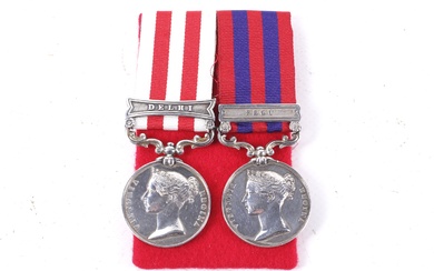 Two Indian mutiny medals 1857 -1858.