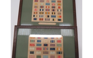 Two Period Framed Displays Of Medal Ribbons consisting frame...