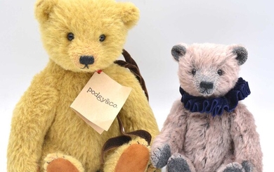 Two Podgy & Co (Podgy Pot) artist teddy bears