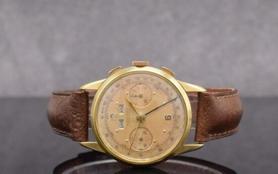 ULYSSE NARDIN extreme rare, 18k yellow gold chronograph