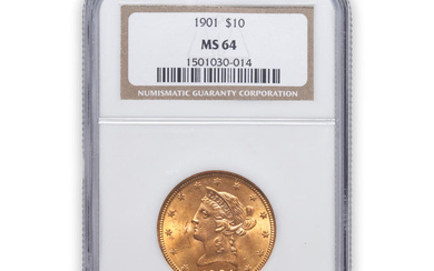 United States 1901 Liberty Head $10 Eagle Gold Coin.