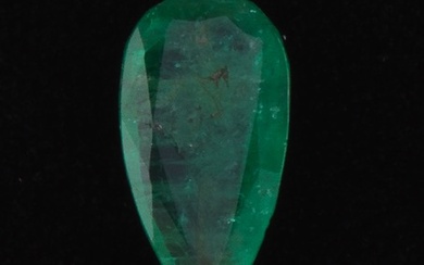 Unmounted 1.92 Carat Pear Cut Emerald Gem