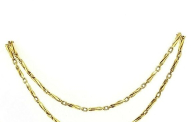 VINTAGE 750 18K Yellow Gold Long Chain Necklace 32"