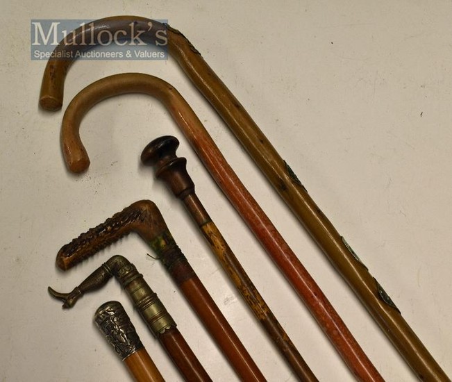 Varied Selection of Walking Sticks to include a...
