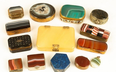 Various Hardstone and Miscellaneous Boxes