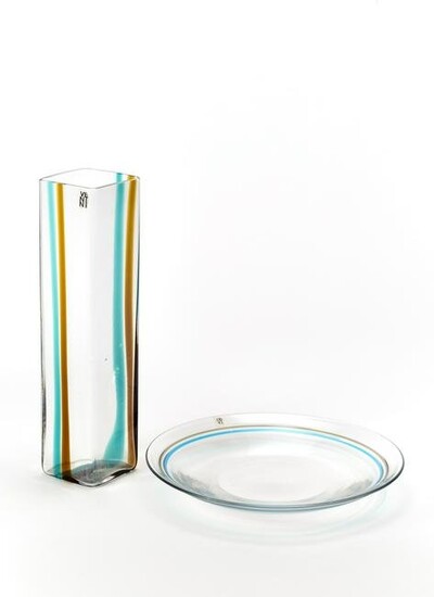 Venini Lot consisting of a colorless transparent glass