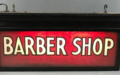 Vintage (1920s) "Barber Shop" Double-sided Glass and