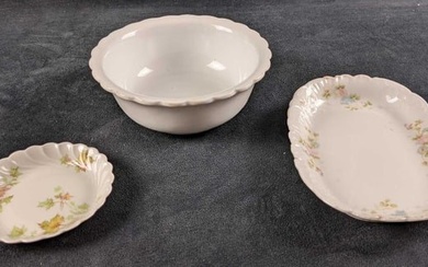 Vintage Fine Stone China Bowls Plates Lot Of Three