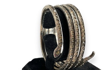 Vintage "L&M" Sterling Silver Snake Bracelet
