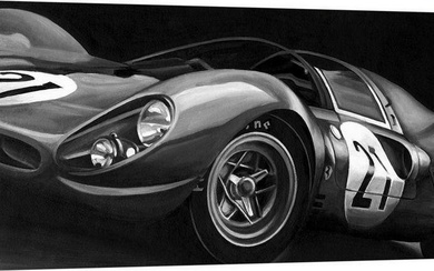 Vintage Racing II Canvas Reproduction