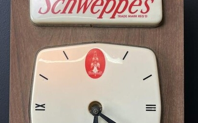 Vintage Schweppes Light Up Electric Clock