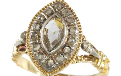 Vintage anno 1950 - Ring - 18 kt. Yellow gold Diamond