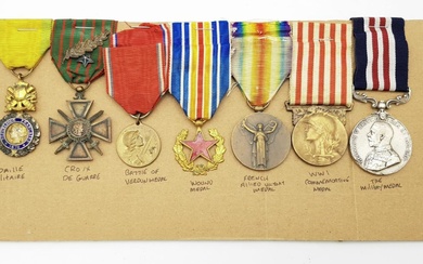 WW1 Military Medal Group awarded to a French soldier...