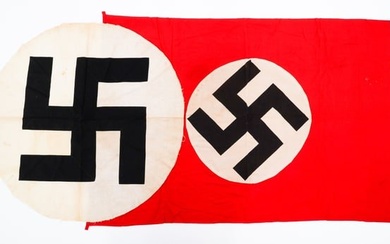 WWII GERMAN NSDAP FLAG & EMBLEM