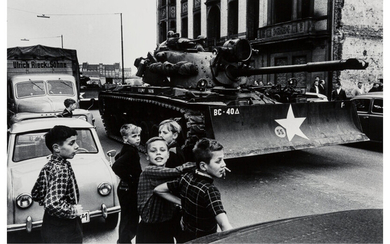Will McBride (1931-2015), Boys Watching American Tanks, Berlin (1961)