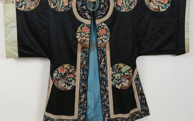 Woman's robe. China. 19th/20th century. Black ground