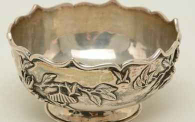 Woshing Chinese export silver bowl, late 19th century.