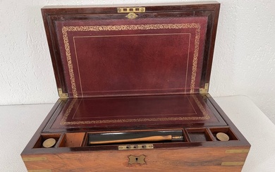Writing table - Bronze, Mahogany, Wood, Lectern / writing box