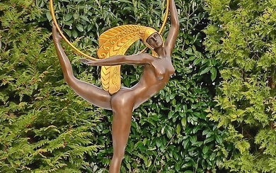 morante - Sculpture, las vegas hoepel danseres - 71 cm - bronze metal
