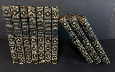 10 LEATTHERBOUND VOLS. STORIES BY ENGLISH AUTHORS 1898