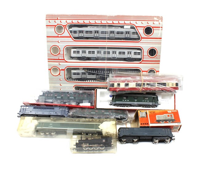 (-), 10 pieces Jouef model trains locomotives with...