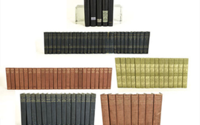 DECORATOR LEATHER-BOUND BOOK GROUPING
