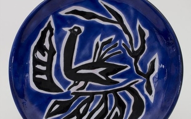 Keramik Künstlerteller / An artist ceramic plate, Jean...