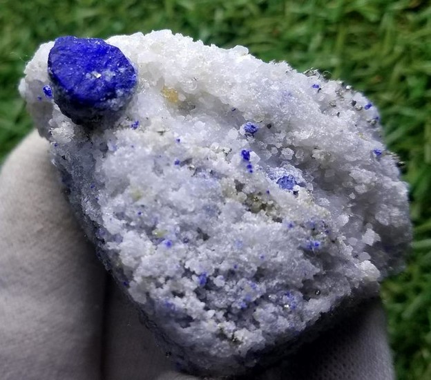 125 Grams Deep Blu Natural Lazurite Specimen Golden