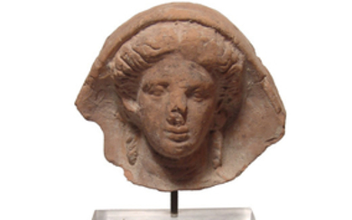 A beautiful Etruscan terracotta votive head