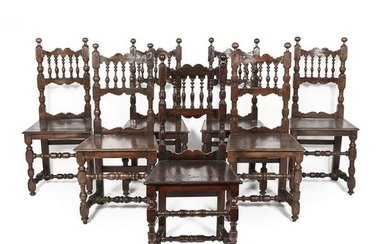 16 17th century Venetian walnut chairs